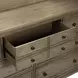 Hillcrest Camel Beige 7 Drawer Dresser and Rectangular Mirror