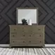 Hillcrest Camel Beige 7 Drawer Dresser and Rectangular Mirror