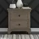 Hillcrest Camel Beige 2 Drawer Nightstand with USB Charging