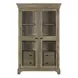 Hillcrest Camel Beige 2 Glass Door Display Cabinet with LED