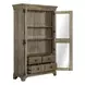Hillcrest Camel Beige 2 Glass Door Display Cabinet with LED