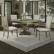 Hillcrest Camel Beige and Sand 5 Piece Extendable Pedestal Base Dining Set