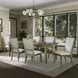 Hillcrest Camel Beige and Sand 7 Piece Extendable Rectangular Dining Set