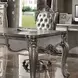 Versailles Silver Upholstered Executive Office Chair with Nailhead Trim