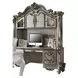 Versailles Antique Platinum 76" Executive Computer Desk with Hutch and LED