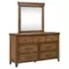 Carolina Park Amber Brown 7 Drawer Dresser with Mirror