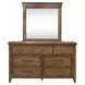 Carolina Park Amber Brown 7 Drawer Dresser with Mirror