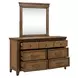 Carolina Park Amber Brown 7 Drawer Dresser with Mirror