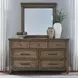 Carolina Park Amber Brown 7 Drawer Dresser with Mirror
