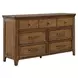 Carolina Park Amber Brown 7 Drawer Dresser
