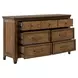 Carolina Park Amber Brown 7 Drawer Dresser