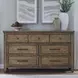 Carolina Park Amber Brown 7 Drawer Dresser