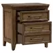 Carolina Park Amber Brown 3 Drawer Nightstand with USB Charging