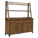 Carolina Park Amber Brown 4 Door Server with Hutch