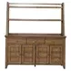 Carolina Park Amber Brown 4 Door Server with Hutch