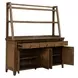 Carolina Park Amber Brown 4 Door Server with Hutch