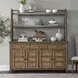 Carolina Park Amber Brown 4 Door Server with Hutch