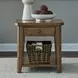 Carolina Park Amber Brown Rectangular End Table