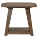 Carolina Park Amber Brown Octagonal End Table