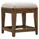 Carolina Park Textured Cream Upholstered Console Stool