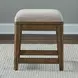 Carolina Park Textured Cream Upholstered Console Stool