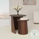 Yency Dark Brown 2 Piece Round Nesting Table