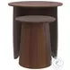 Yency Dark Brown 2 Piece Round Nesting Table