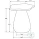 Perth Off White 17" Cloud Shape Top Side Table