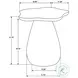 Perth Off White 20" Cloud Shape Top Side Table