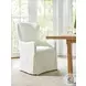 Laguna Linen White Aliso Performance Fabric Upholstered Host Chair by Barclay Butera