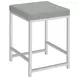 Umbridge Light Grey Upholstered Vanity Stool
