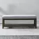 Shaker Lakes Taupe Upholstered Storage Dining Bench