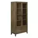 Shaker Lakes Harvest Brown 2 Glass Door Bunching Display Cabinet with LED