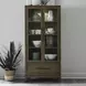 Shaker Lakes Harvest Brown 2 Glass Door Bunching Display Cabinet with LED