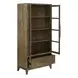 Lake House Harvest Brown 2 Piece Bunching Display Cabinet Set with LED