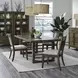 Lake House Harvest Brown and Textured Taupe 5 Piece Extendable Double Pedestal Base Dining Set
