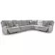 Acklen Place Pewter Performance Fabric 7 Piece Modular Zero Gravity Power Sectional Reclining Sofa with Pillows and USB Charging