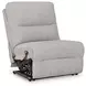 Acklen Place Pewter Performance Fabric Zero Gravity Power Reclining LAF Sectional with USB Charging