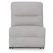 Acklen Place Pewter Performance Fabric 3 Piece Modular Power Reclining Sectional with Pillows and USB Charging