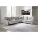 Acklen Place Pewter Performance Fabric 6 Piece Modular Power Reclining Sectional with Pillows and USB Charging