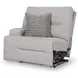 Acklen Place Pewter Performance Fabric 3 Piece Modular 97" Power Reclining Sectional with Console and USB Charging