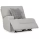 Acklen Place Pewter Performance Fabric 3 Piece Modular 97" Power Reclining Sectional with Console and USB Charging