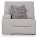 Acklen Place Pewter Performance Fabric 3 Piece Modular 97" Power Reclining Sectional with Console and USB Charging