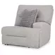 Acklen Place Pewter Performance Fabric 5 Piece Modular Power Reclining Sectional with Pillows and USB Charging
