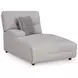Acklen Place Pewter Performance Fabric Zero Gravity Power Reclining LAF Sectional with USB Charging