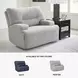 Acklen Place Pewter Performance Fabric Power Recliner
