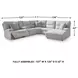Acklen Place Pewter 6 Piece Performance Fabric Power Reclining Sectional with RAF Chaise