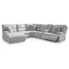 Acklen Place Pewter 6 Piece Performance Fabric Power Reclining Sectional with LAF Chaise