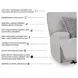 Acklen Place Pewter 3 Piece Performance Fabric Power Reclining Sectional Sofa with RAF Chaise