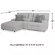 Acklen Place Pewter 3 Piece Performance Fabric Power Reclining Sectional Sofa with LAF Chaise
